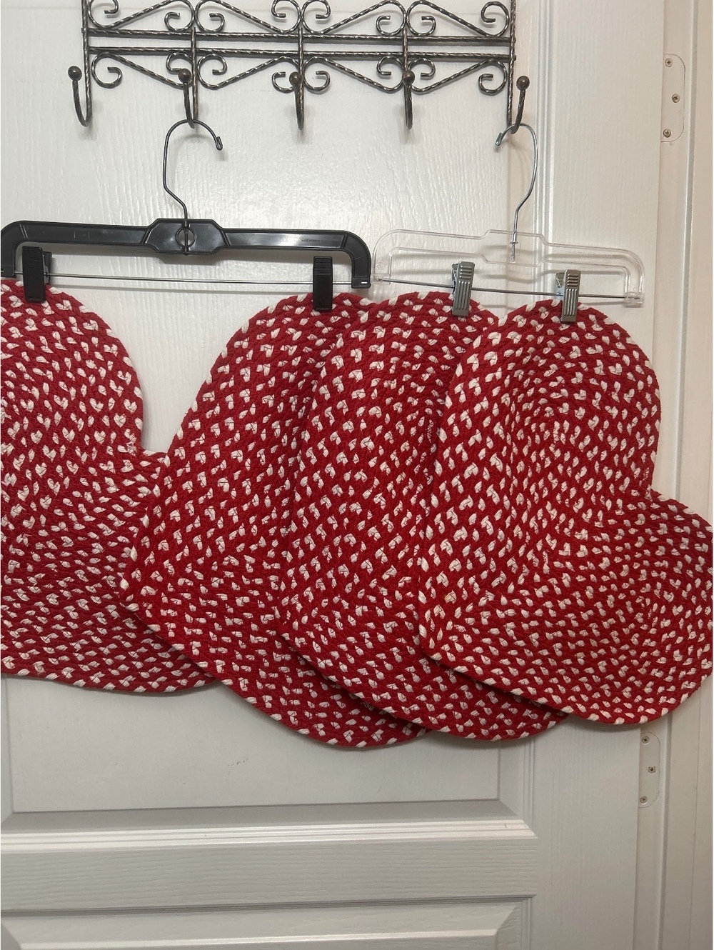 Red and White Heart Patterned placemats
